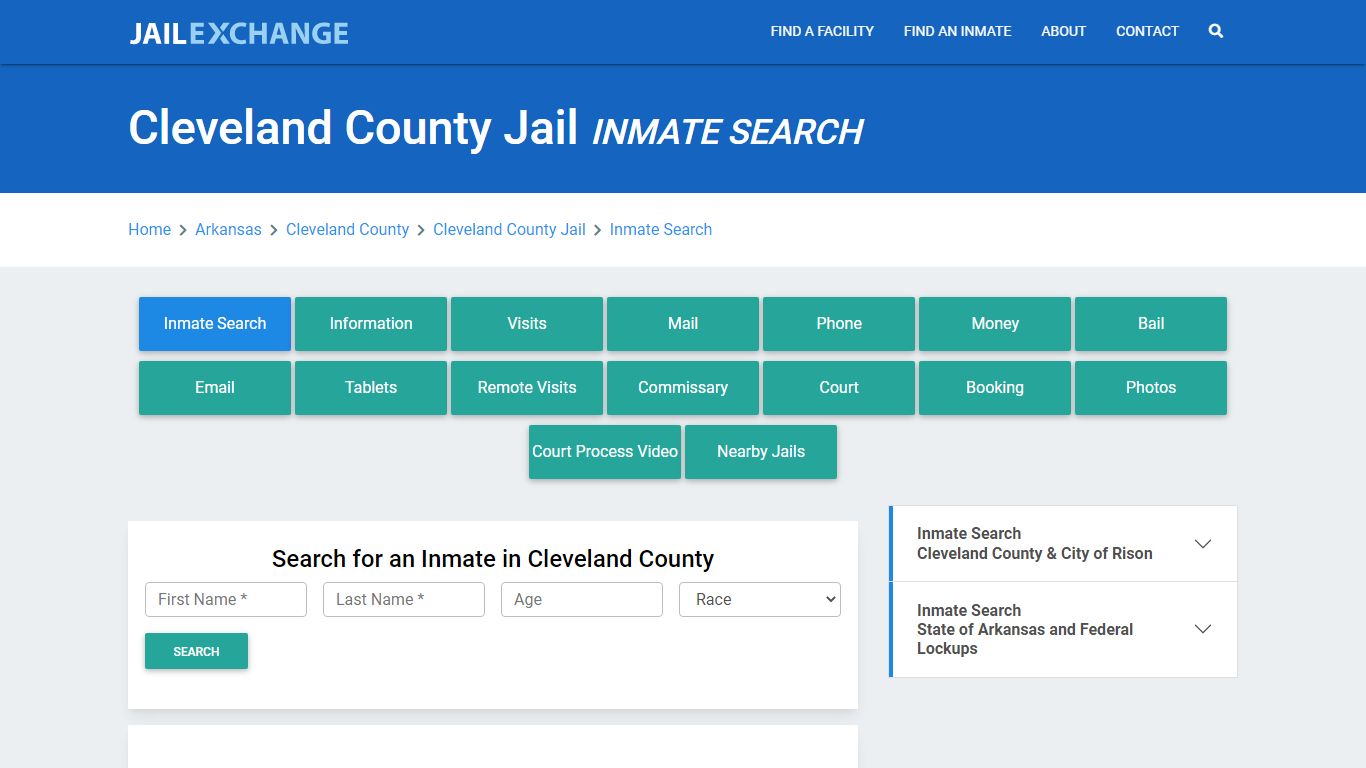 Cleveland County Jail, AR Inmate Search: Roster & Mugshots - Jail Exchange