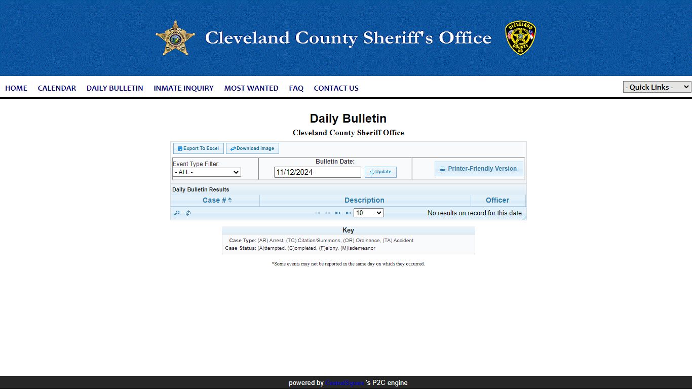 Cleveland County Sheriff Office P2C - 74.218.167.200